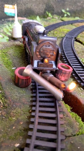 EXPERIMENT 😱 TRAIN VS BLOCKADE NUT & TOWER... #train #experimnent #shorts