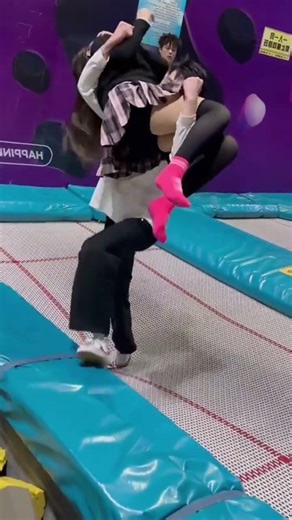 #Extreme Trust Fall Challenge: Trampoline Park Edition! 😱