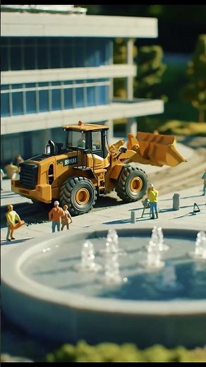RC Front Loader Shapes the Landscape in a Miniature City