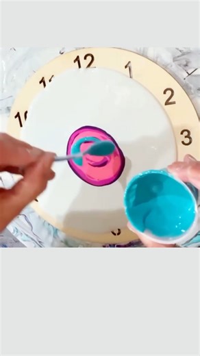 3.6K views · 69 reactions | AMAZING Diy Clock with a TWIST! #artwork #art #myart #trending #creativity #fluidart #clocks #FunctionalArt | Waterfall Acrylics | Facebook