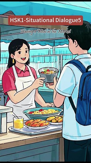 Daily Mandarin Dialogue Practice: Meal at the Market