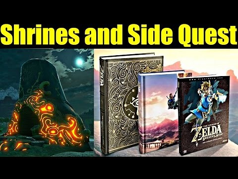 Zelda: Breath of The Wild TOTAL SHRINES AND SIDE QUESTS! (Official Guide Book)