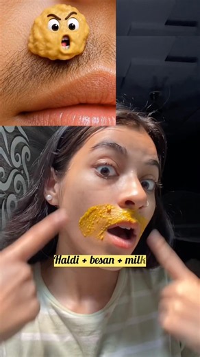 Facial hairs instantly removed 😱#homeremedy #skincareroutine #aivideo #fair #darkcircles #remove