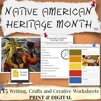 Native American Heritage Month Indigenous Middle School Activities Worksheets