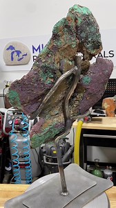 64K views · 734 reactions | Michigan Float Copper on Custom Stand. Float Copper is Copper that was Carried / Rafted by Glaciers during the last Ice Age. #copper #glaciers #greatlakes #metaldetecting #geology #earth #science | Michigan Rocks & Minerals | Facebook