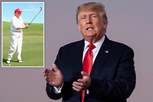 Trump claims he hit hole-in-one at Florida golf club in front of pros