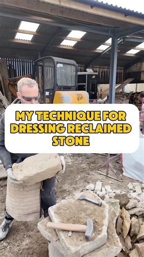 What’s your technique for dressing reclaimed stone & do you ever whack you hand? #stoneworking #howto #fblifestyle | The Yorkshire Stone Dresser
