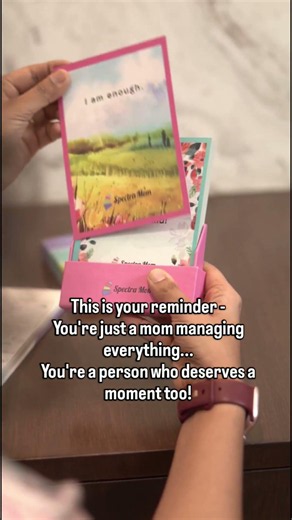Dear Mom, You Deserve a Moment Too 💜 | Parenting Affirmations Cards | spectramom.com #youtubeshorts