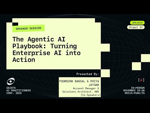 Oaisys Conf 2025 | The Agentic AI Playbook: Turning Enterprise AI into Action