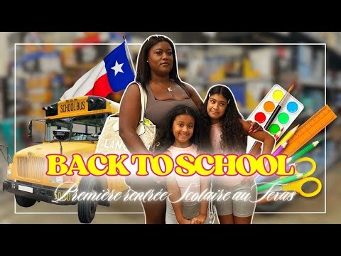 1ère Rentrée Scolaire aux États-Unis 🎒🇺🇸Morning routine + Courses XXL + Fournitures #backtoschool