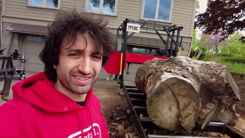 The Most Figured Log I’ve Ever had on my Sawmill (and it was going to be chipped)