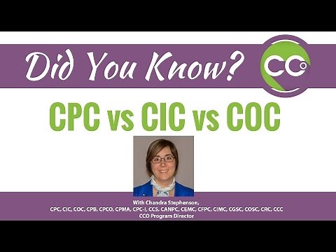 CPC Vs CIC Vs COC - Did You Know CCO