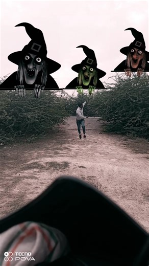 😱Suddenly a witch👻 appeared in the forest #witch #ghost shortsfeed#