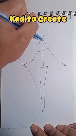 Stickman drawing to Kadita Create #MLBB #drawing #Kadita | Levinny Arts