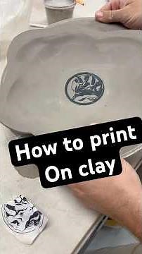 How to do underglaze transfers onto a platter. #ceramics #pottery
