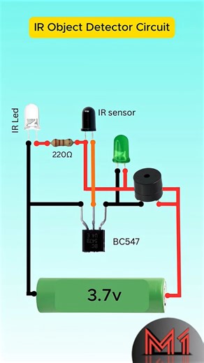 IR object detector circuit #shorts #shortvideo #experiment