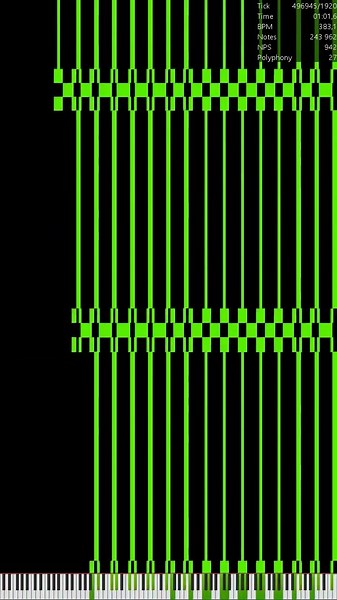 [Black MIDI] YTlau Noise Challenge 1 / 7,01 Million Notes #blackmidi #piano #music #midifiles #midi
