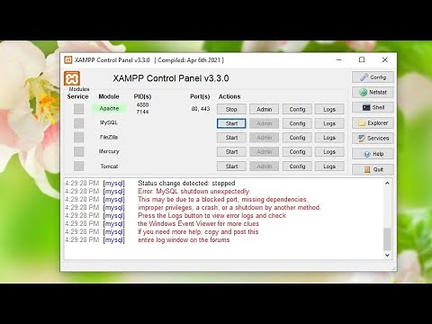 How to Fixed Error, MYSQL shutdown unexpectedly, This may be due to a blocked port,