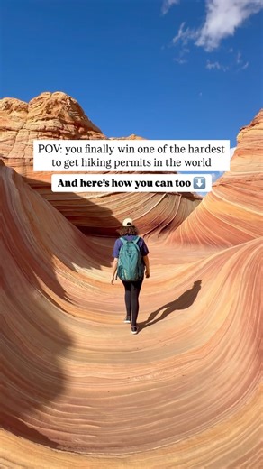 Maria Mitchell ✿ travel, hiking & outdoors on Instagram: "✨How to get a permit for The Wave 🥾🌊 ✈️Send this to your adventure buddy 👯 After years and years of applying online with my dad for the three month in advance lottery we finally got picked through the two day in advance lottery to hike The Wave! In order to apply for this permit (the two day in advance one, not the 3 month in advance one) you need to be within a specific geofence. You can find the map online or on recreation.gov Here i