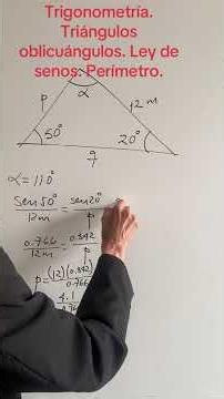 Geometría Trigonometría Triángulos oblicuángulos Razones trigonométricas Ley de senos Perímetro