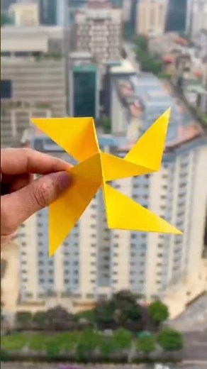 How to Make a 4-Blade Paper Pinwheel #paperpinwheel #origami #papercraft #diy #origamitutorial
