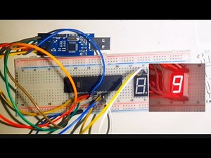 7 Segment Display using USPasp programmer with ATmega 32 microcontroller !! شرح