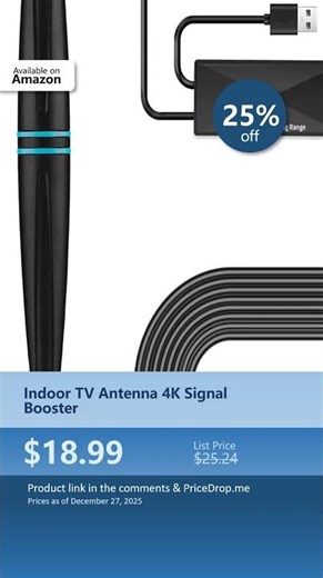 Indoor TV Antenna 4K Signal Booster