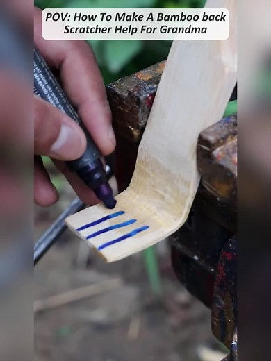 how to make a bamboo back scratcher help for grandma #scratch #handmade #art