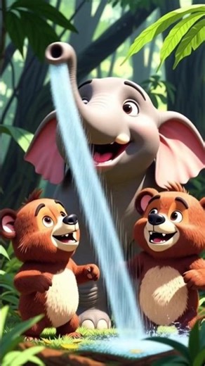 Elephant cartoon #shorts #cartoon #video