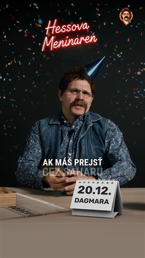 Hesso Jašterák on Instagram: "Zablahoželajme dnes spoločne všetko najlepšie k meninám pre Dagmarky! 🎉 Označte ich pod videom, nech si tento vinš pozrú. 😇 #hesso #hessojasterak #hessovameninaren #meniny #viral"