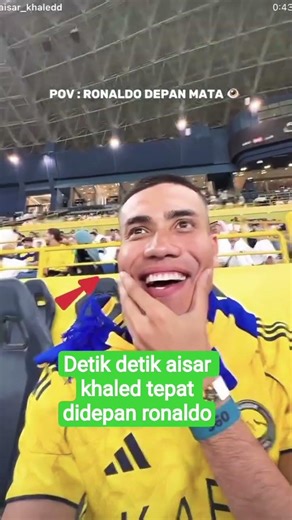 Detik detik aisar khaled tepat didepan ronaldo#aisarkhaled #ronaldo #shortsviral