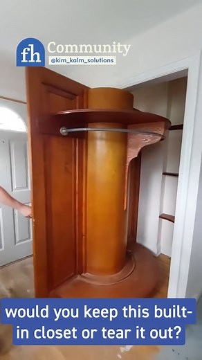 2M views · 26K reactions | @kim_kalm_solutions found a built in spinning closet that makes finding your favorite outfit a breeze! Would you keep it? #diy #closetorganization #homeprojects #storageideas #familyhandyman | Family Handyman | Facebook