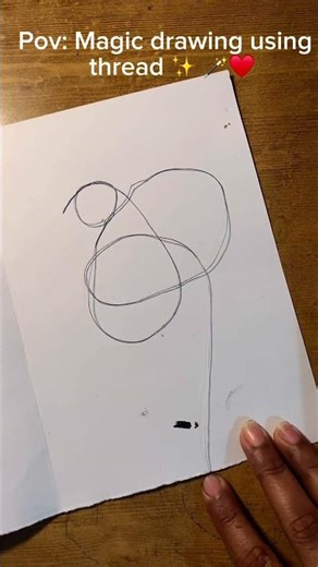 Magic drawing using thread ✨ 🪄♥️#art#shorts#trending #magic#drawing