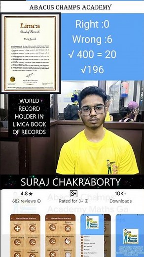 World Record Holder Abacus Calculation | Limca Book of Records Champion's Amazing Speed #squareroot