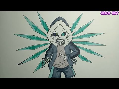 How To Draw UnderVirus Sans Cách vẽ Xans Virus V2 Cực Dễ
