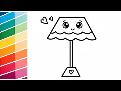 How to Draw a Light Lamp | Easy Drawing & Coloring Step-by-step for kids | #drawingkids