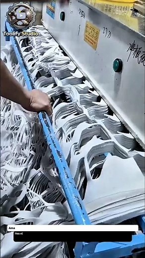 High-Precision Die Cutting in Action | Efficient Industrial Material Shaping Process.