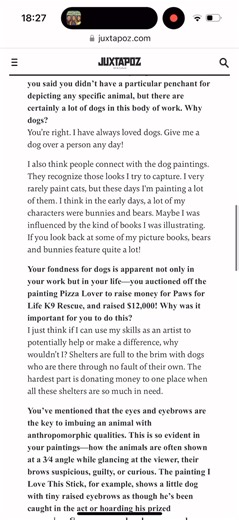 11K views · 172 reactions | Read full piece here殺 https://www.juxtapoz.com/news/magazine/if-dogs-could-talk-an-interview-with-alison-friend/ | Alison Friend - Artist | Facebook
