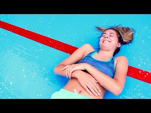 SLIP N SLIDE GYMNASTICS FLOOR ROUTINES!