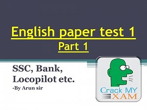 SSC MTS SOLVED ENGLISH PAPER TEST 1 PART1 BY ARUN SIr trial version