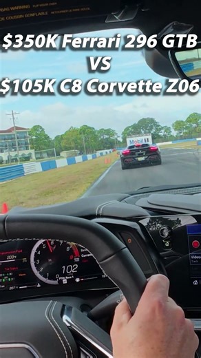 C8 Z06 VS Ferrari 296 GTB #automobile #ferrari #racing #race