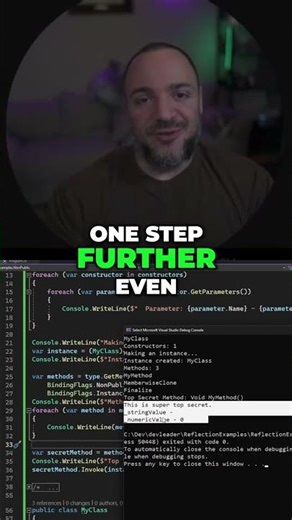 Reflection in DotNet let's you do things you ABSOLUTELY shouldn't be able to...