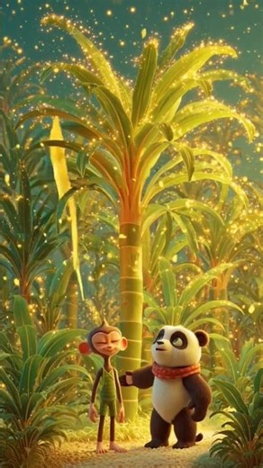 Monkey & Panda Find Magical Bells | Family Friendly 3D Story