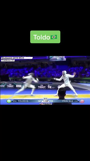 14-14... and Toldo won the match!☄️ #foryou #4u #fyp #fypシ #parati #pourtoi #fencing #esgrima #sport #brasil