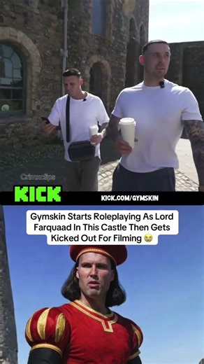 Gymskin Starts Roleplaying As Lord Farquaad In This Castle Then Gets Kicked Out For Filming 😭