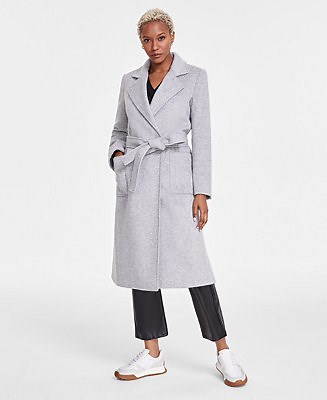 Sam Edelman Women's Shawl-Collar Belted Wrap Coat - Macy's