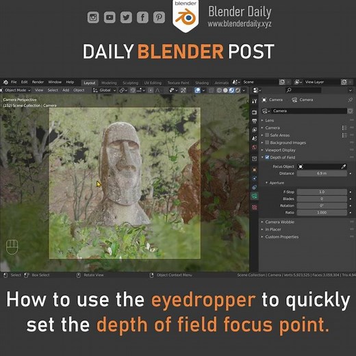 DOF Eyedropper in Blender