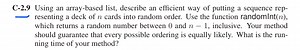 C-2.9 Using an array-based list, describe an efficient way of p... | Filo
