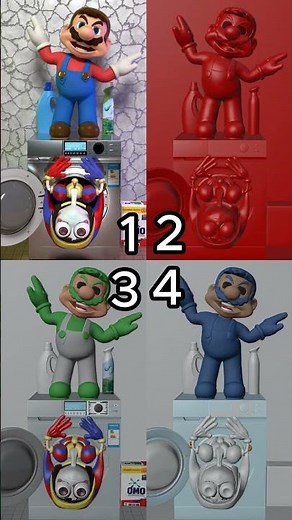 pomni stuck in washing machine! 😂 - ToMaxT Animation - Mario Compilation #shortsyoutube