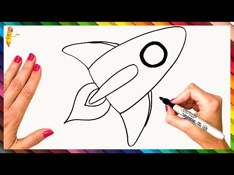 How To Draw A Space Rocket Step By Step 🚀 Space Rocket Drawing Easy